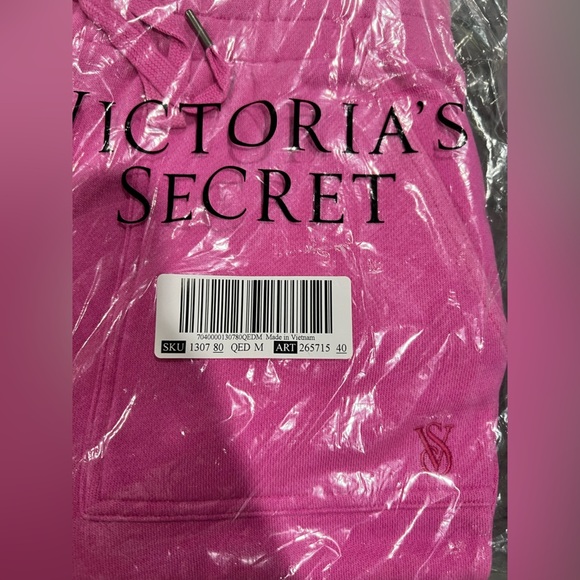 NEW NWT VS Victoria secret sweats joggers M medium pink ombré - Picture 9 of 9